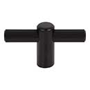 Top Knobs [TK3251BLK] Steel Cabinet Knob - Dempsey Series - Flat Black Finish - 2 1/2" L