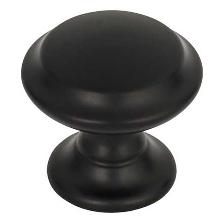 Top Knobs [TK1050BLK] Die Cast Zinc Cabinet Knob - Barrow Series - Flat Black Finish - 1 1/4" Dia.