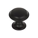 Top Knobs [TK1050BLK] Die Cast Zinc Cabinet Knob - Barrow Series - Flat Black Finish - 1 1/4" Dia.