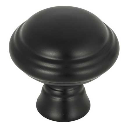 Top Knobs [TK1020BLK] Die Cast Zinc Cabinet Knob - Henderson Series - Flat Black Finish - 1 1/4&quot; Dia.