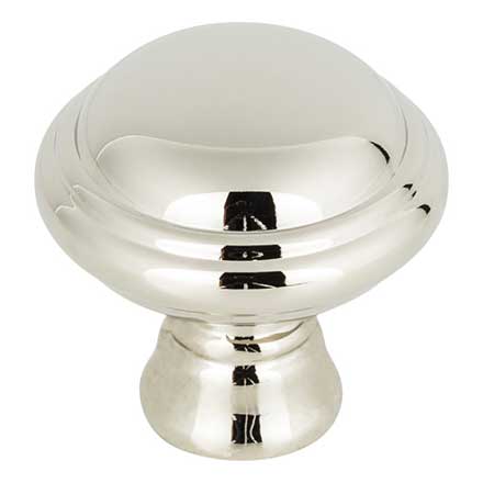 Top Knobs [TK1020PN] Die Cast Zinc Cabinet Knob - Henderson Series - Polished Nickel Finish - 1 1/4" Dia.