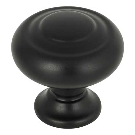 Top Knobs [TK1000BLK] Die Cast Zinc Cabinet Knob - Kent Series - Flat Black Finish - 1 1/4&quot; Dia.