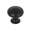 Top Knobs [TK1000BLK] Die Cast Zinc Cabinet Knob - Kent Series - Flat Black Finish - 1 1/4" Dia.