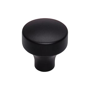 Top Knobs [TK900BLK] Die Cast Zinc Cabinet Knob - Kinney Series - Flat Black Finish - 1 1/8" Dia.