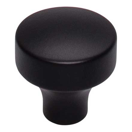 Top Knobs [TK900BLK] Die Cast Zinc Cabinet Knob - Kinney Series - Flat Black Finish - 1 1/8" Dia.