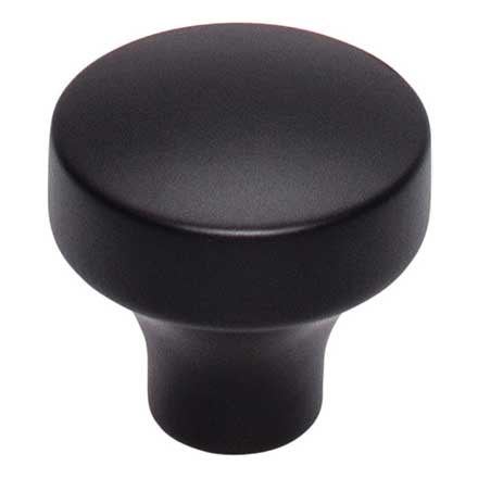 Top Knobs [TK901BLK] Die Cast Zinc Cabinet Knob - Kinney Series - Flat Black Finish - 1 1/4&quot; Dia.