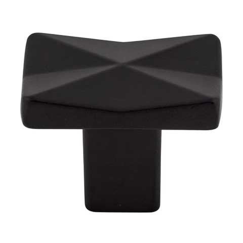 Top Knobs [TK560BLK] Die Cast Zinc Cabinet Knob - Quilted Series - Flat Black Finish - 1 1/4" L