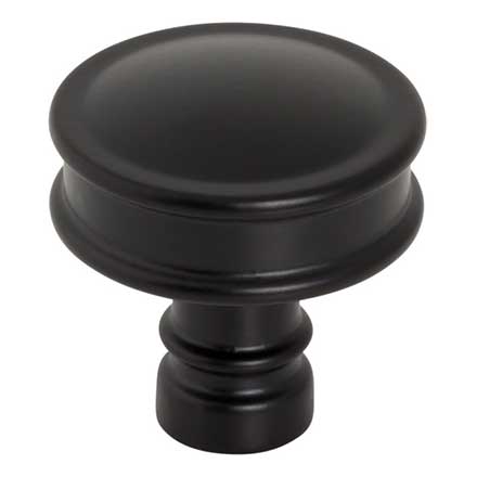 Top Knobs [TK3140BLK] Die Cast Zinc Cabinet Knob - Cranford Series - Flat Black Finish - 1 1/4&quot; Dia.