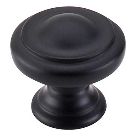 Top Knobs [M1117] Die Cast Zinc Cabinet Knob - Dome Series - Flat Black Finish - 1 1/8" Dia.