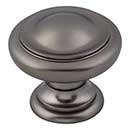 Top Knobs [M1564] Die Cast Zinc Cabinet Knob - Dome Series - Ash Gray Finish - 1 1/8" Dia.