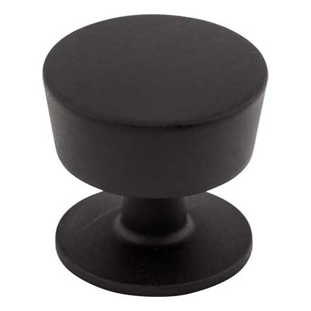 Top Knobs [M1123] Die Cast Zinc Cabinet Knob - Essex Series - Flat Black Finish - 1 3/16" Dia.