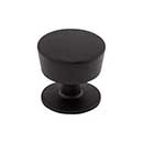 Top Knobs [M1123] Die Cast Zinc Cabinet Knob - Essex Series - Flat Black Finish - 1 3/16" Dia.