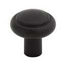 Top Knobs [TK3110BLK] Die Cast Zinc Cabinet Knob - Clarence Series - Flat Black Finish - 1 1/4&quot; Dia.