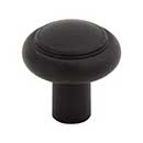 Top Knobs [TK3110BLK] Die Cast Zinc Cabinet Knob - Clarence Series - Flat Black Finish - 1 1/4&quot; Dia.