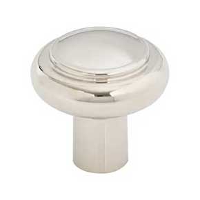 Top Knobs [TK3110PN] Die Cast Zinc Cabinet Knob - Clarence Series - Polished Nickel Finish - 1 1/4" Dia.