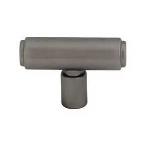 Top Knobs [TK3111AG] Die Cast Zinc Cabinet T-Knob - Clarence Series - Ash Gray Finish - 2" L