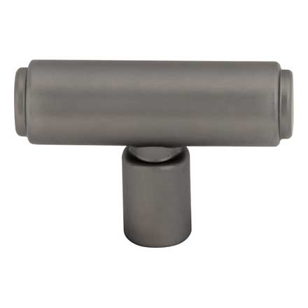 Top Knobs [TK3111AG] Die Cast Zinc Cabinet T-Knob - Clarence Series - Ash Gray Finish - 2" L