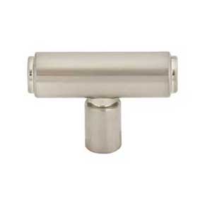 Top Knobs [TK3111BSN] Die Cast Zinc Cabinet T-Knob - Clarence Series - Brushed Satin Nickel Finish - 2" L