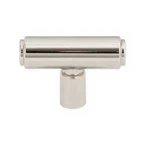 Top Knobs [TK3111PN] Die Cast Zinc Cabinet T-Knob - Clarence Series - Polished Nickel Finish - 2" L