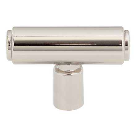 Top Knobs [TK3111PN] Die Cast Zinc Cabinet T-Knob - Clarence Series - Polished Nickel Finish - 2&quot; L