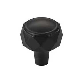 Top Knobs [TK3080BLK] Die Cast Zinc Cabinet Knob - Kingsmill Series - Flat Black Finish - 1 1/4" Dia.
