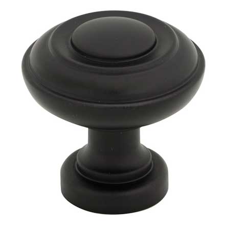 Top Knobs [TK3070BLK] Die Cast Zinc Cabinet Knob - Ulster Series - Flat Black Finish - 1 1/4" Dia.