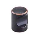 Top Knobs [M1860] Die Cast Zinc Cabinet Knob - Indent Series - Tuscan Bronze Finish - 3/4" Dia.