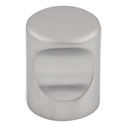 Top Knobs [M1872] Die Cast Zinc Cabinet Knob - Indent Series - Aluminum Finish - 3/4" Dia.
