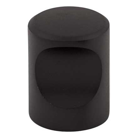 Top Knobs [M581] Die Cast Zinc Cabinet Knob - Indent Series - Flat Black Finish - 3/4" Dia.
