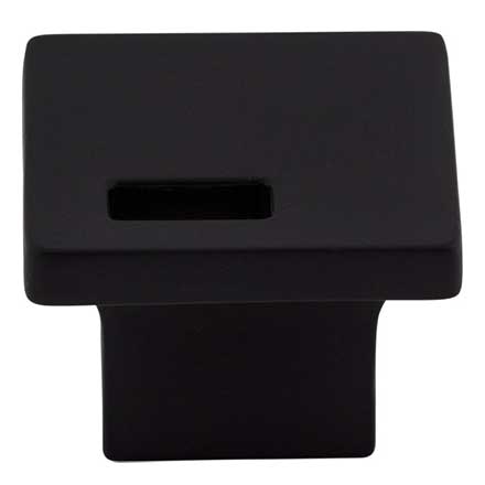 Top Knobs [TK269BLK] Die Cast Zinc Cabinet Knob - Modern Metro Slot Series - Flat Black Finish - 1 1/4" Sq.