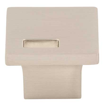 Top Knobs [TK269BSN] Die Cast Zinc Cabinet Knob - Modern Metro Slot Series - Brushed Satin Nickel Finish - 1 1/4" Sq.