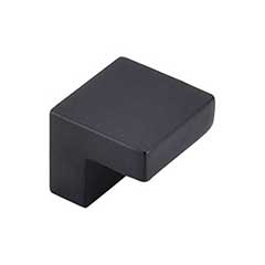 Top Knobs [M1165] Die Cast Zinc Cabinet Knob - Square Series - Flat Black Finish - 5/8&quot; C/C - 1&quot; Sq.