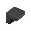 Top Knobs [M1165] Die Cast Zinc Cabinet Knob - Square Series - Flat Black Finish - 5/8" C/C - 1" Sq.