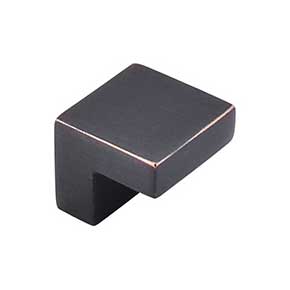 Top Knobs [M1588] Die Cast Zinc Cabinet Knob - Square Series - Tuscan Bronze Finish - 5/8" C/C - 1" Sq.