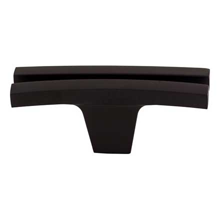 Top Knobs [TK87BLK] Die Cast Zinc Cabinet Knob - Flared Series - Flat Black Finish - 2 5/8" L