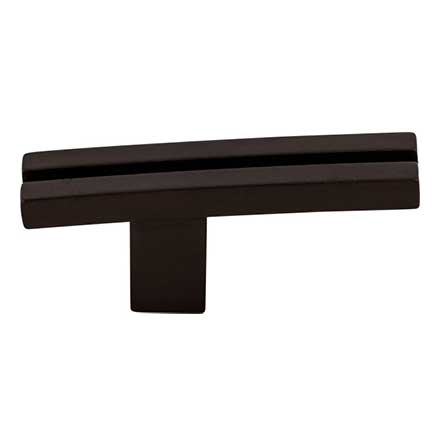 Top Knobs [TK82ORB] Die Cast Zinc Cabinet Knob - Inset Rail Series - Oil Rubbed Bronze Finish - 2 5/8&quot; L