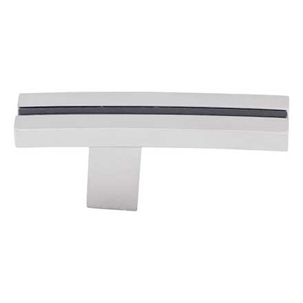 Top Knobs [TK82PC] Die Cast Zinc Cabinet Knob - Inset Rail Series - Polished Chrome Finish - 2 5/8&quot; L