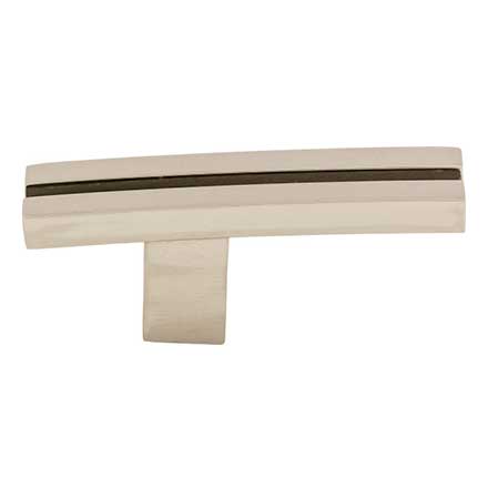 Top Knobs [TK82PN] Die Cast Zinc Cabinet Knob - Inset Rail Series - Polished Nickel Finish - 2 5/8&quot; L