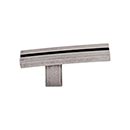 Top Knobs [TK82PTA] Die Cast Zinc Cabinet Knob - Inset Rail Series - Pewter Antique Finish - 2 5/8&quot; L