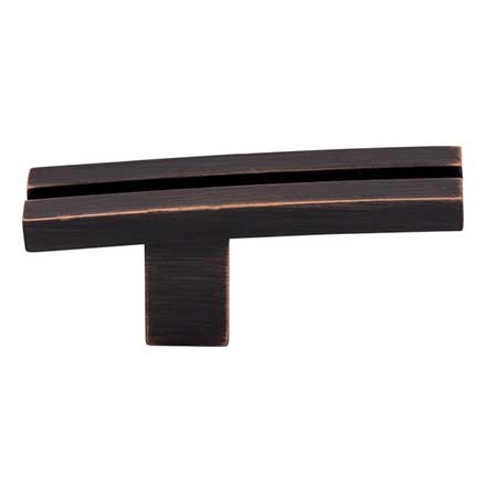 Top Knobs [TK82TB] Die Cast Zinc Cabinet Knob - Inset Rail Series - Tuscan Bronze Finish - 2 5/8&quot; L