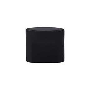 Top Knobs [TK73BLK] Die Cast Zinc Cabinet Knob - Oval Slot Series - Flat Black Finish - 3/4" C/C - 1 1/4" L