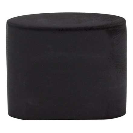 Top Knobs [TK73BLK] Die Cast Zinc Cabinet Knob - Oval Slot Series - Flat Black Finish - 3/4" C/C - 1 1/4" L
