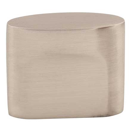 Top Knobs [TK73BSN] Die Cast Zinc Cabinet Knob - Oval Slot Series - Brushed Satin Nickel Finish - 3/4" C/C - 1 1/4" L