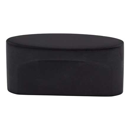 Top Knobs [TK74BLK] Die Cast Zinc Cabinet Knob - Oval Slot Series - Flat Black Finish - 1 1/2" C/C - 2 1/4" L