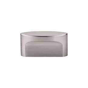 Top Knobs [TK74BSN] Die Cast Zinc Cabinet Knob - Oval Slot Series - Brushed Satin Nickel Finish - 1 1/2" C/C - 2 1/4" L