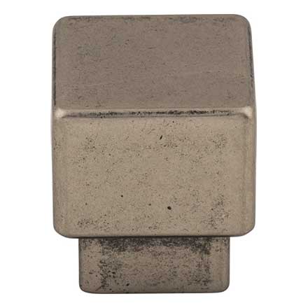 Top Knobs [TK32PTA] Die Cast Zinc Cabinet Knob - Tapered Square Series - Pewter Antique Finish - 1" Sq.