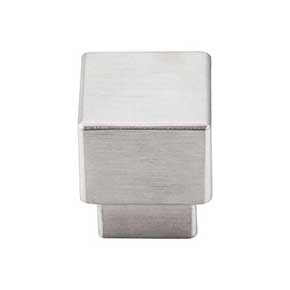 Top Knobs [TK32SS] Stainless Steel Cabinet Knob - Tapered Square Series - Brushed Finish - 1" Sq.