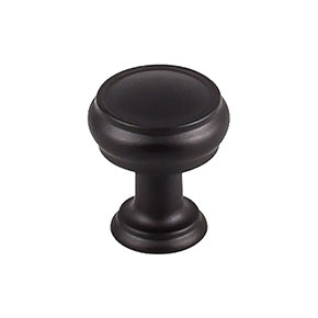 Top Knobs [TK830BLK] Die Cast Zinc Cabinet Knob - Eden Series - Flat Black Finish - 1" Dia.