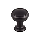 Top Knobs [TK830BLK] Die Cast Zinc Cabinet Knob - Eden Series - Flat Black Finish - 1&quot; Dia.