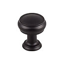 Top Knobs [TK830BLK] Die Cast Zinc Cabinet Knob - Eden Series - Flat Black Finish - 1&quot; Dia.